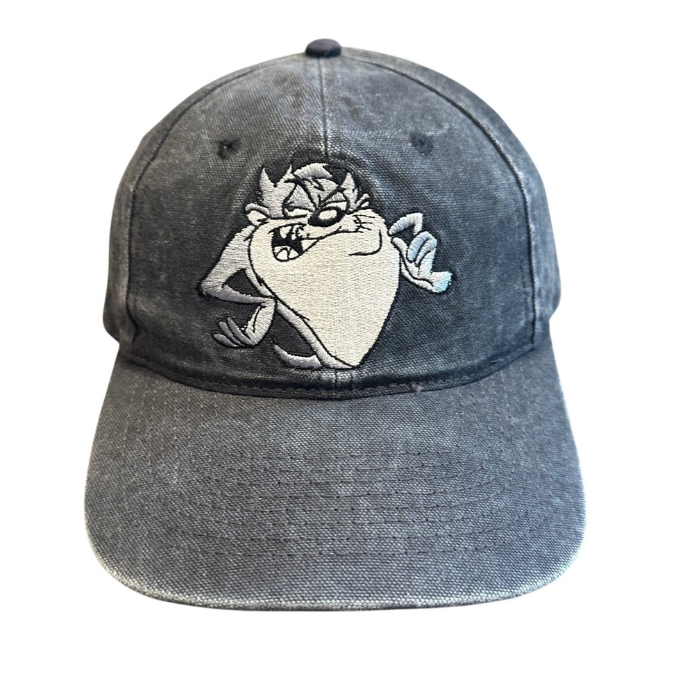 Vtg 1997 Looney Tunes Taz Tasmanian Devil Head Start Baseball Cap‎ Strap Back